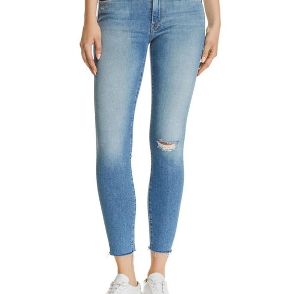 MOTHER Denim The Looker Ankle Fray Jeans in Love Gun Sz 27 - Picture 10 of 11